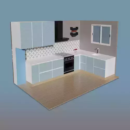 Kitchen Model with stove and sink