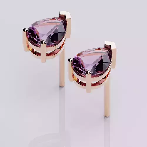 Earrings  Studs Pear 6x8