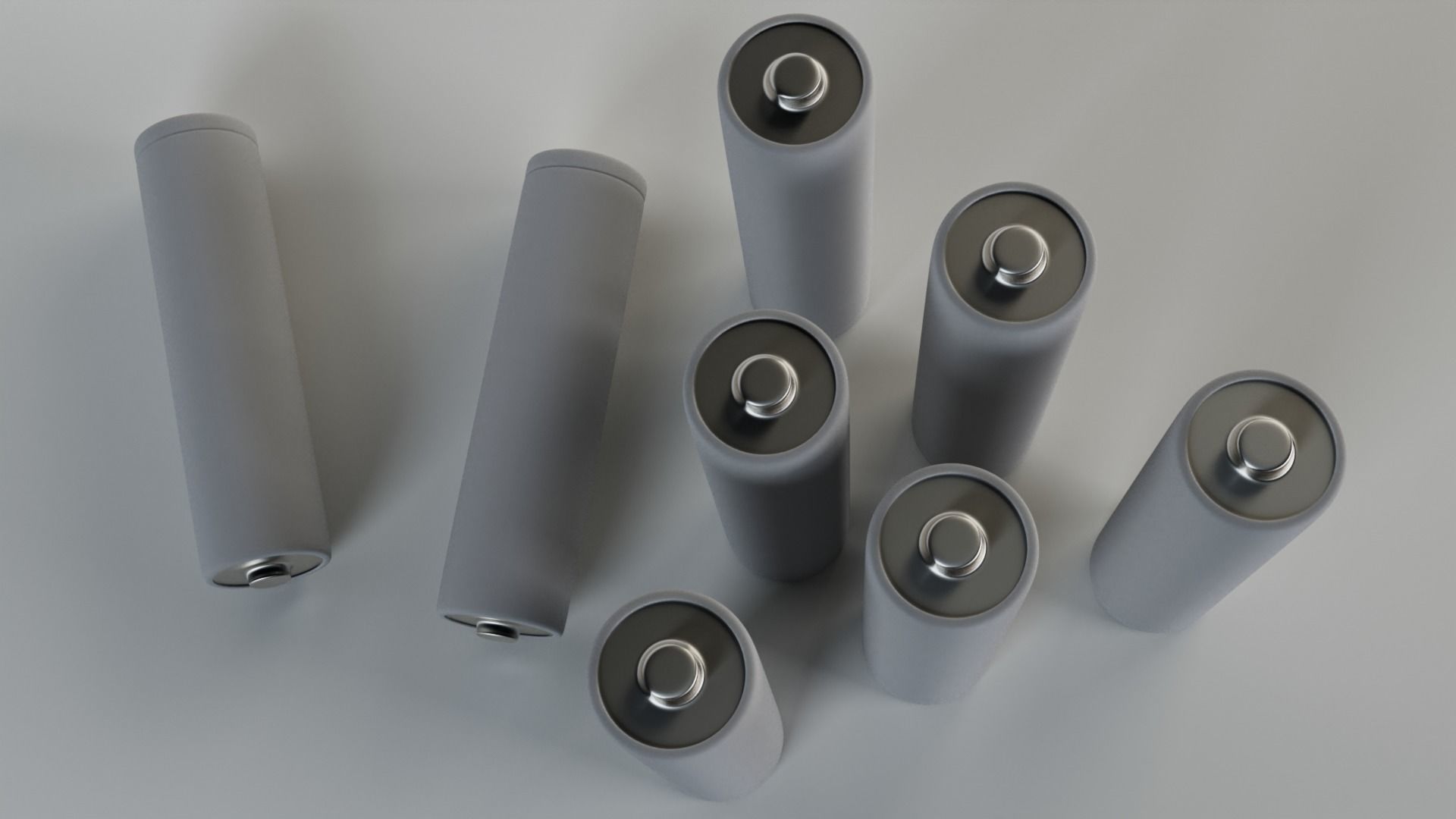 Double AA Battery 3D model_3