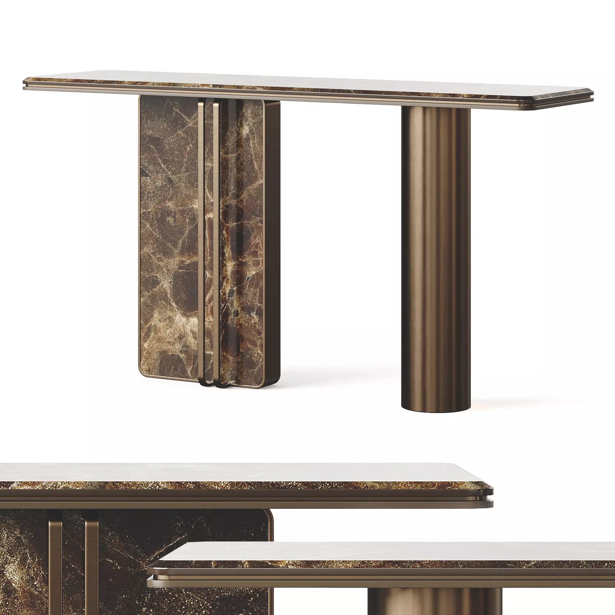 Marble Console Table By LuxLucia Casa 3D model_0