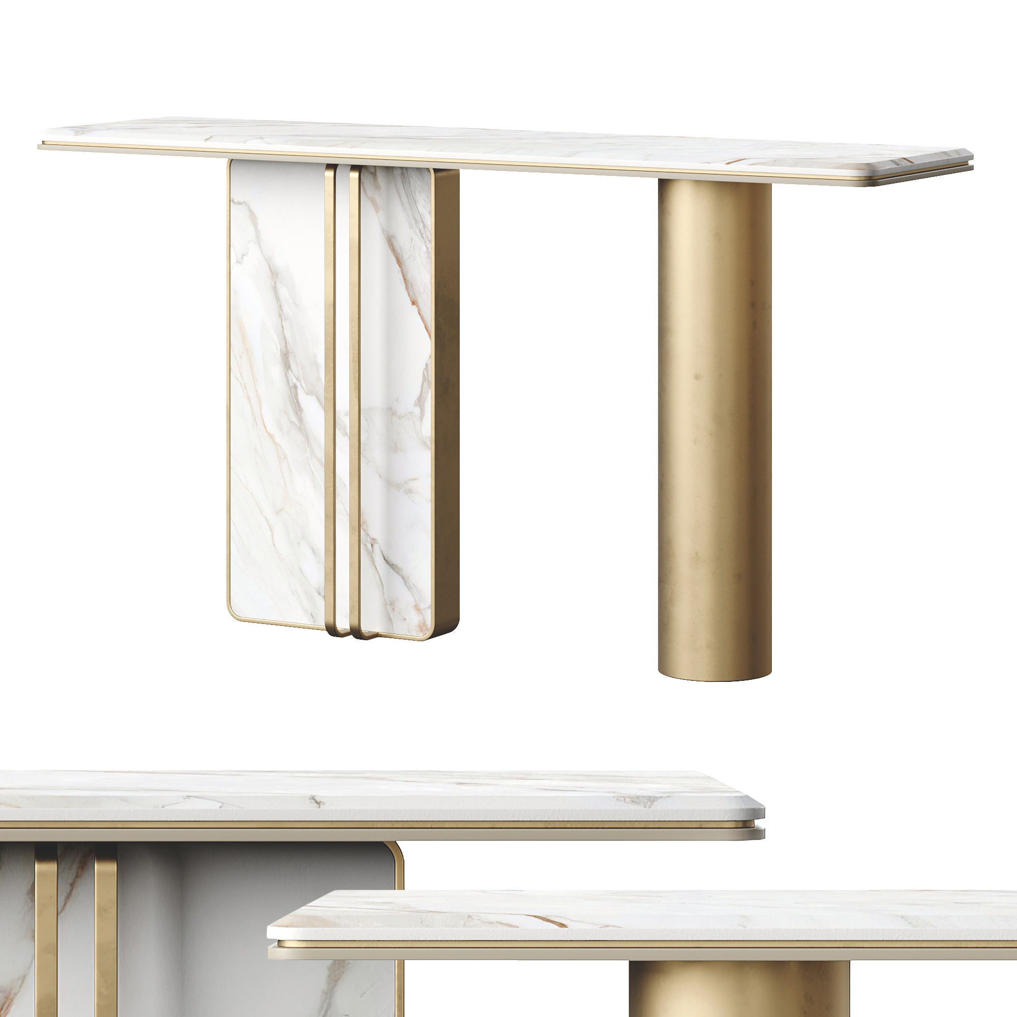 Marble Console Table By LuxLucia Casa 3D model_1