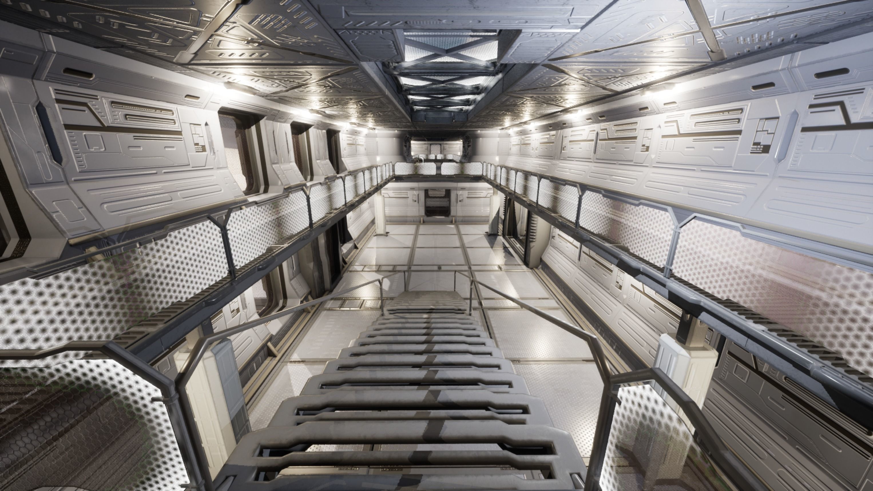 SCIFI modules kitbash Military Base Building Kit Cyberpunk Low-poly 3D model_10