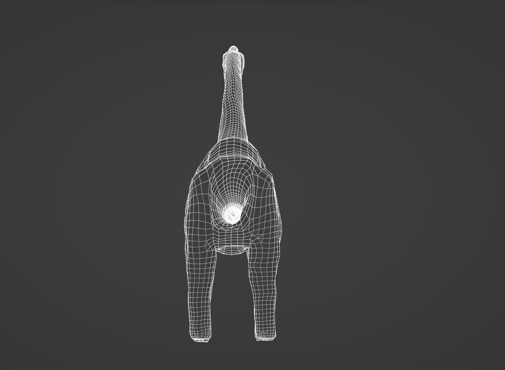 Dinosaur Brachiosaurus Sauropod Low-poly 3D model_17