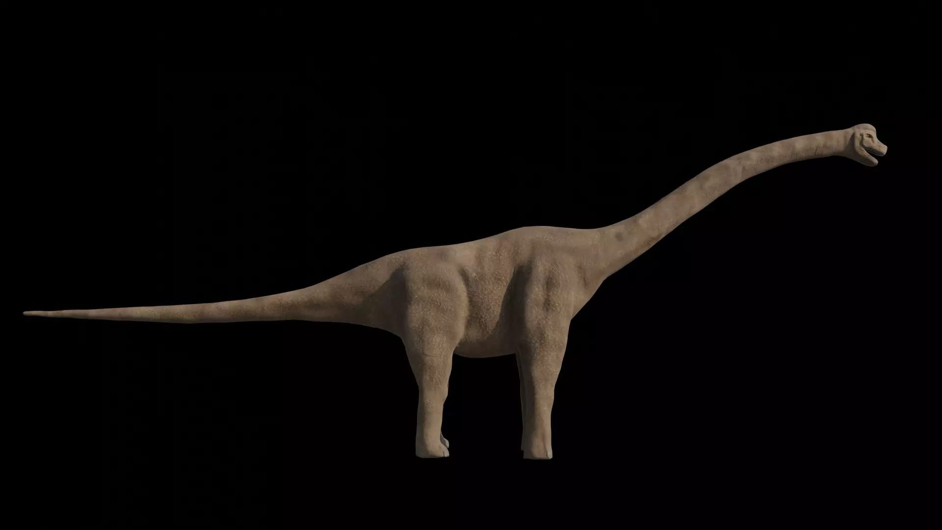 Dinosaur Brachiosaurus Sauropod Low-poly 3D model_0