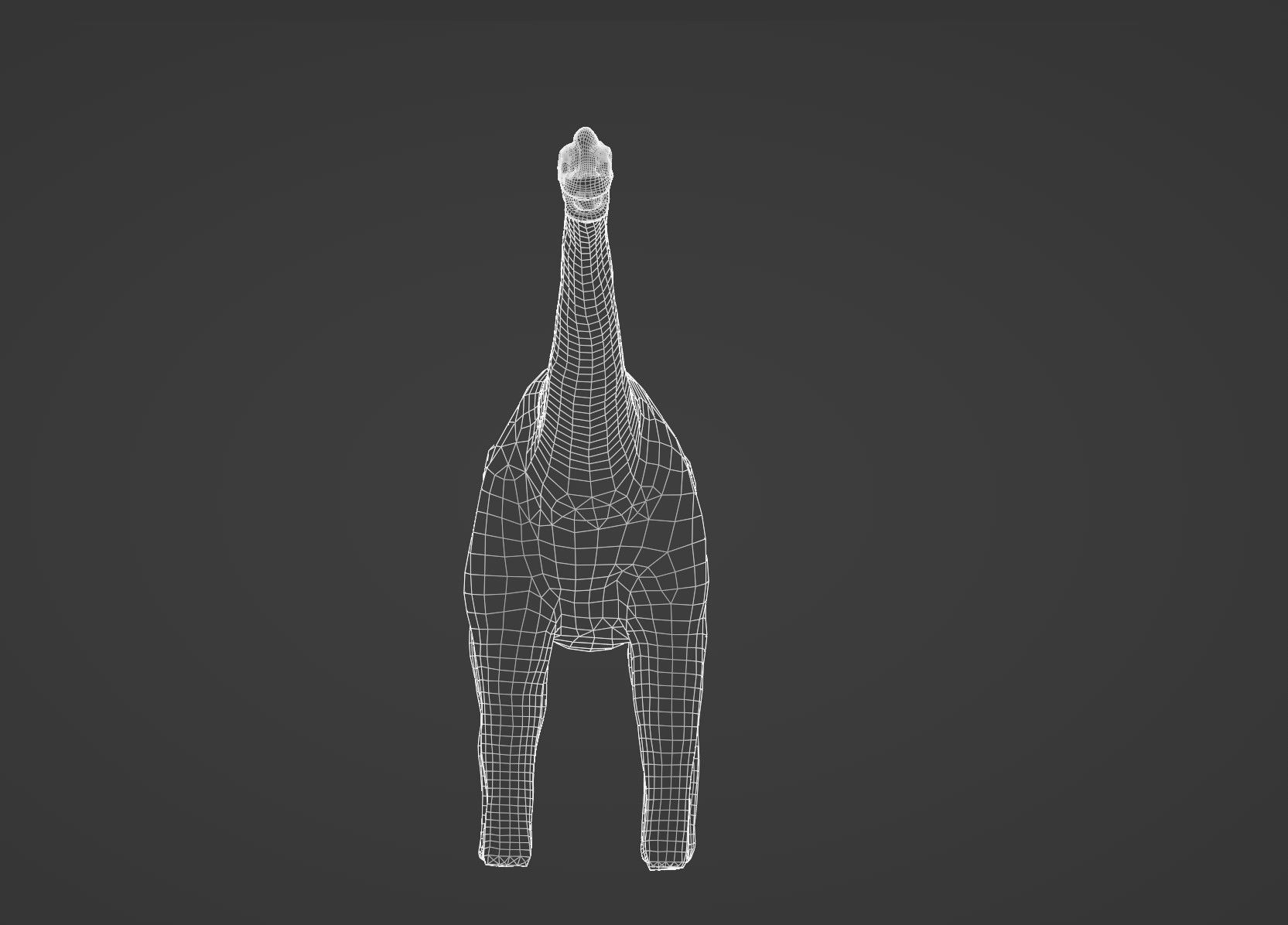 Dinosaur Brachiosaurus Sauropod Low-poly 3D model_19