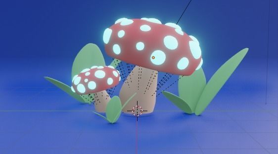 Cute mushroom 3D model_4