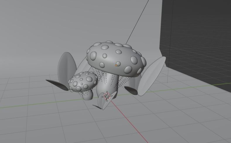 Cute mushroom 3D model_1