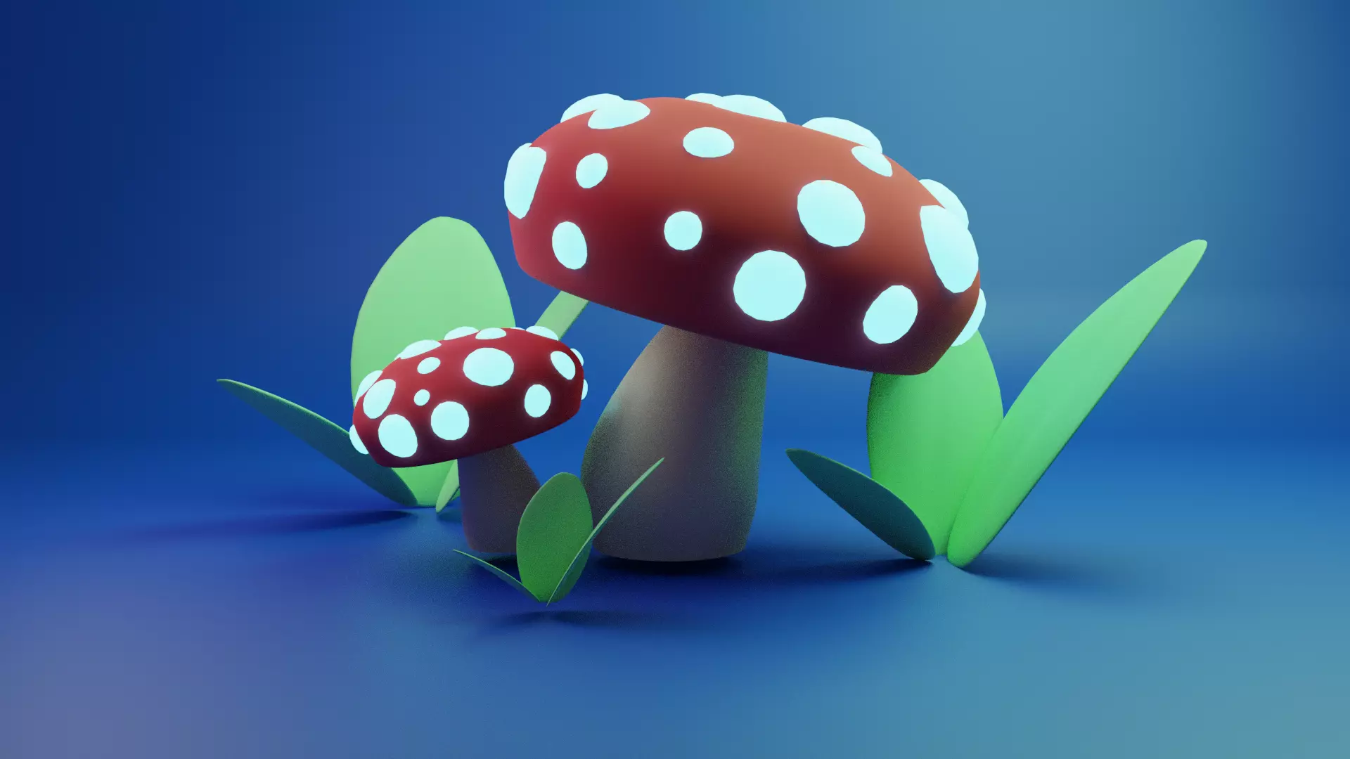 Cute mushroom 3D model_0