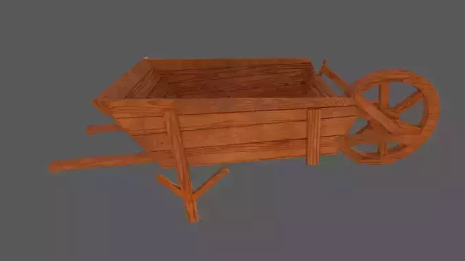 Wheelbarrow old wooden