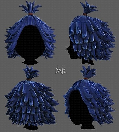 3D Hair style for boy V111 3D model