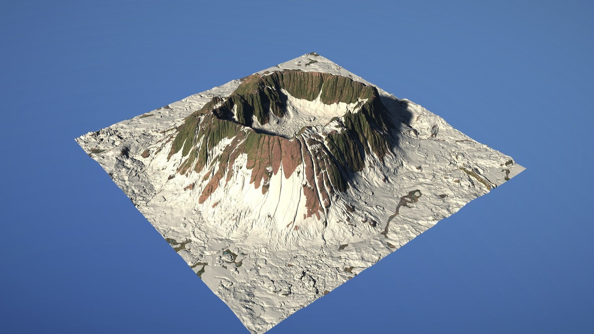 Landscape Environment Volcano Snow 09 Low-poly 3D model_12