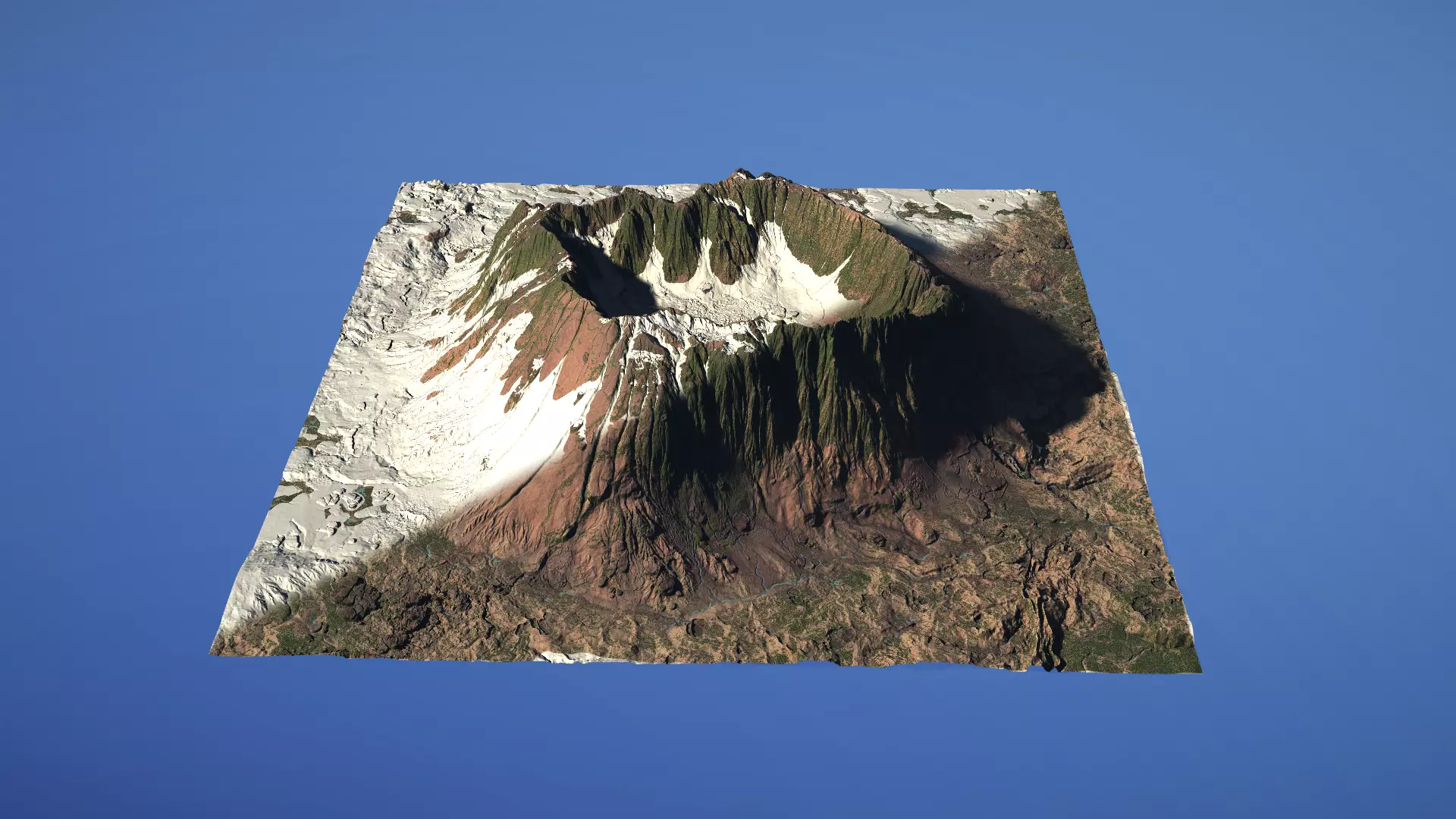 Landscape Environment Volcano Snow 09 Low-poly 3D model_0