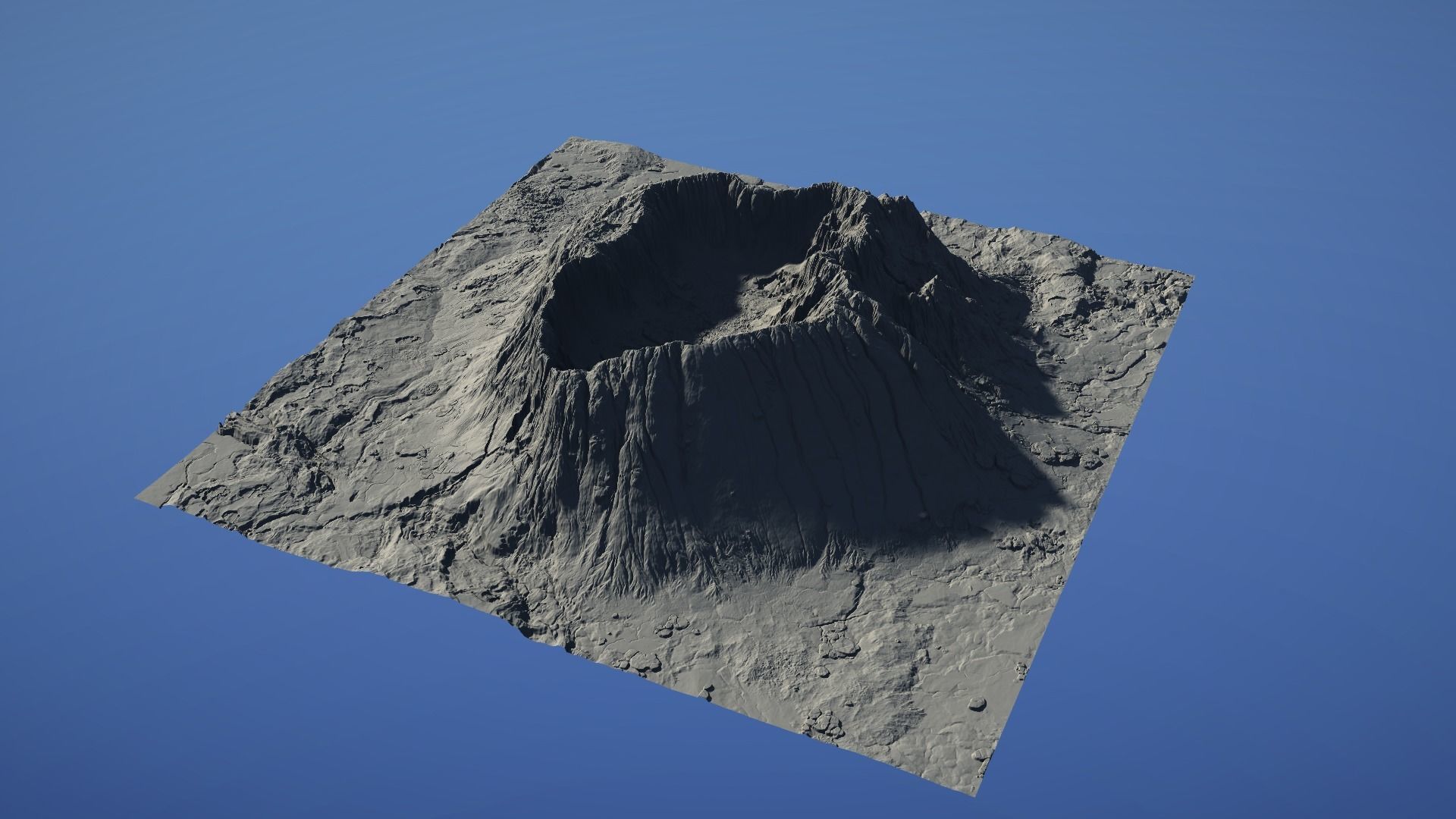 Landscape Environment Volcano Snow 09 Low-poly 3D model_30