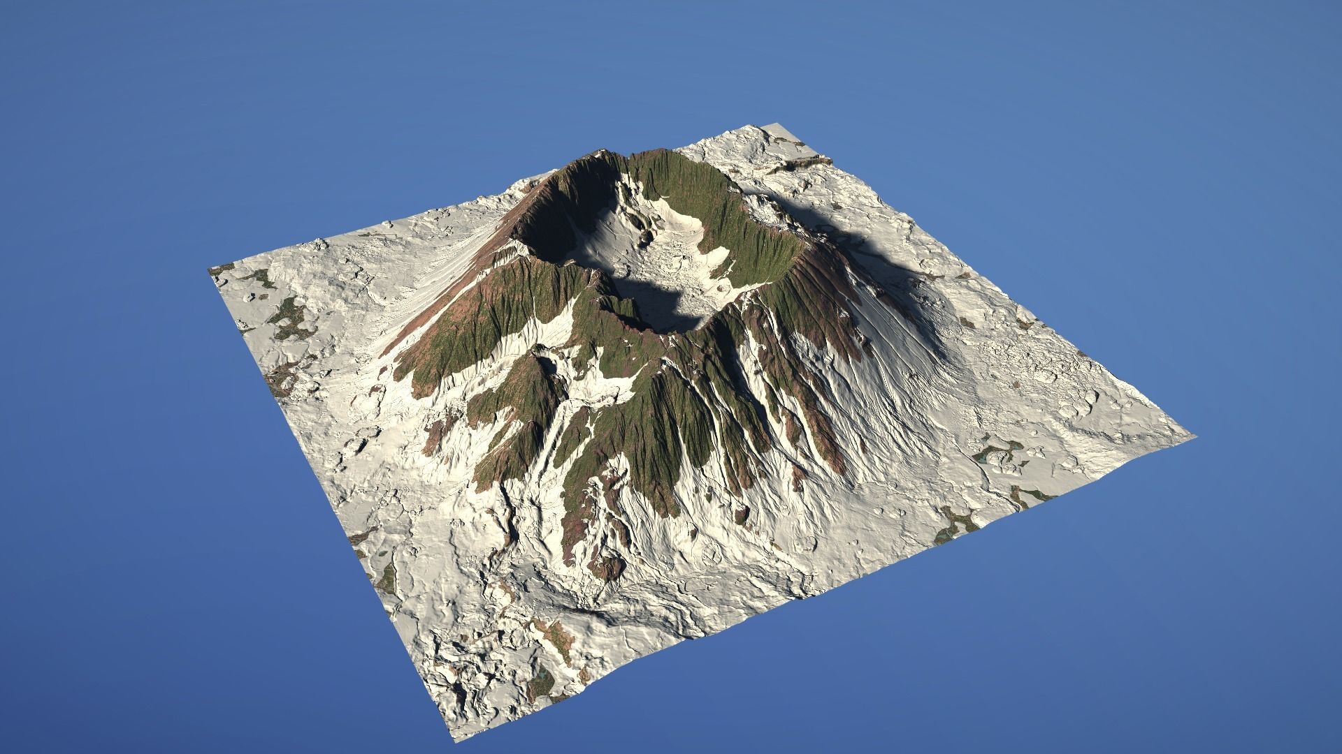 Landscape Environment Volcano Snow 09 Low-poly 3D model_18