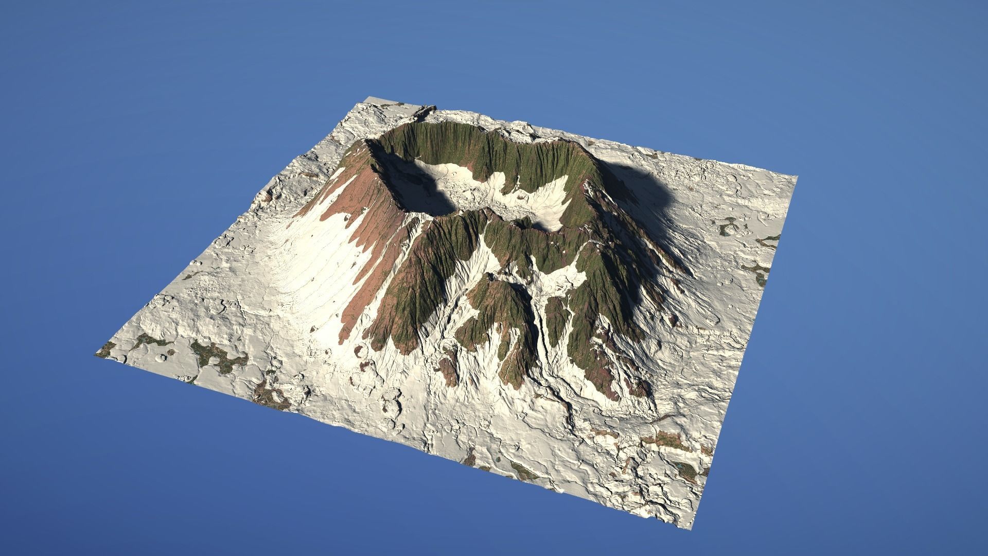 Landscape Environment Volcano Snow 09 Low-poly 3D model_13