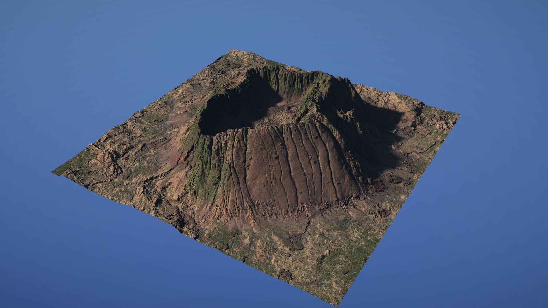 Landscape Environment Volcano Snow 09 Low-poly 3D model_7
