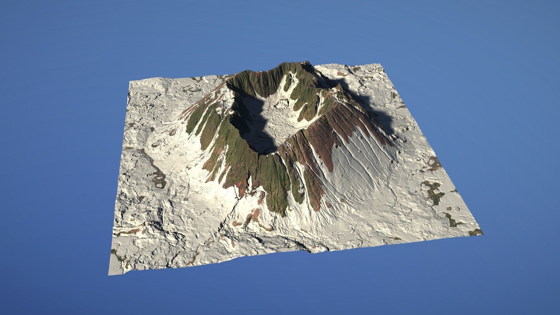 Landscape Environment Volcano Snow 09 Low-poly 3D model_11