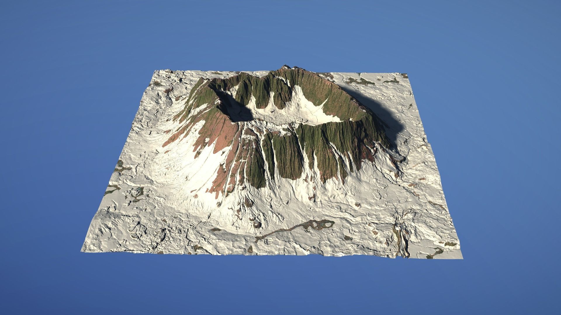 Landscape Environment Volcano Snow 09 Low-poly 3D model_19