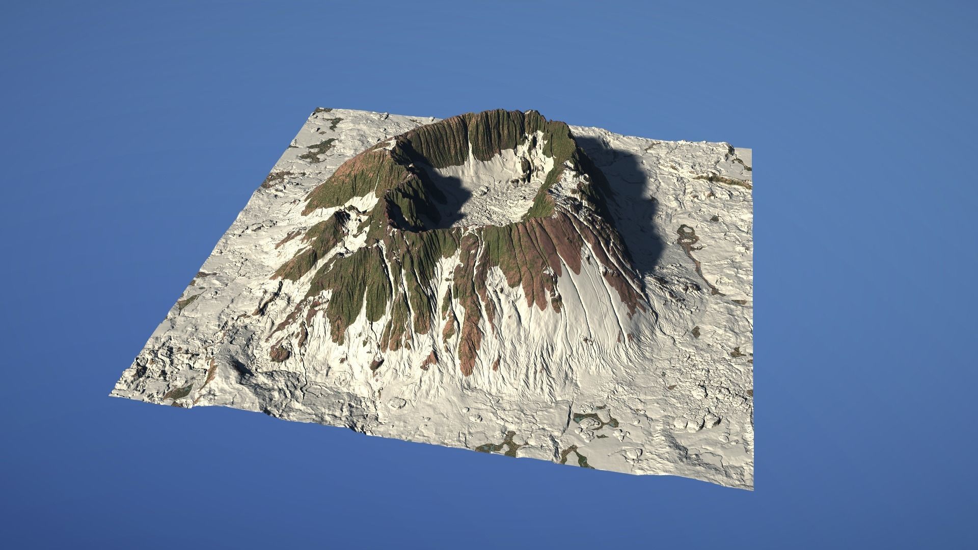 Landscape Environment Volcano Snow 09 Low-poly 3D model_15