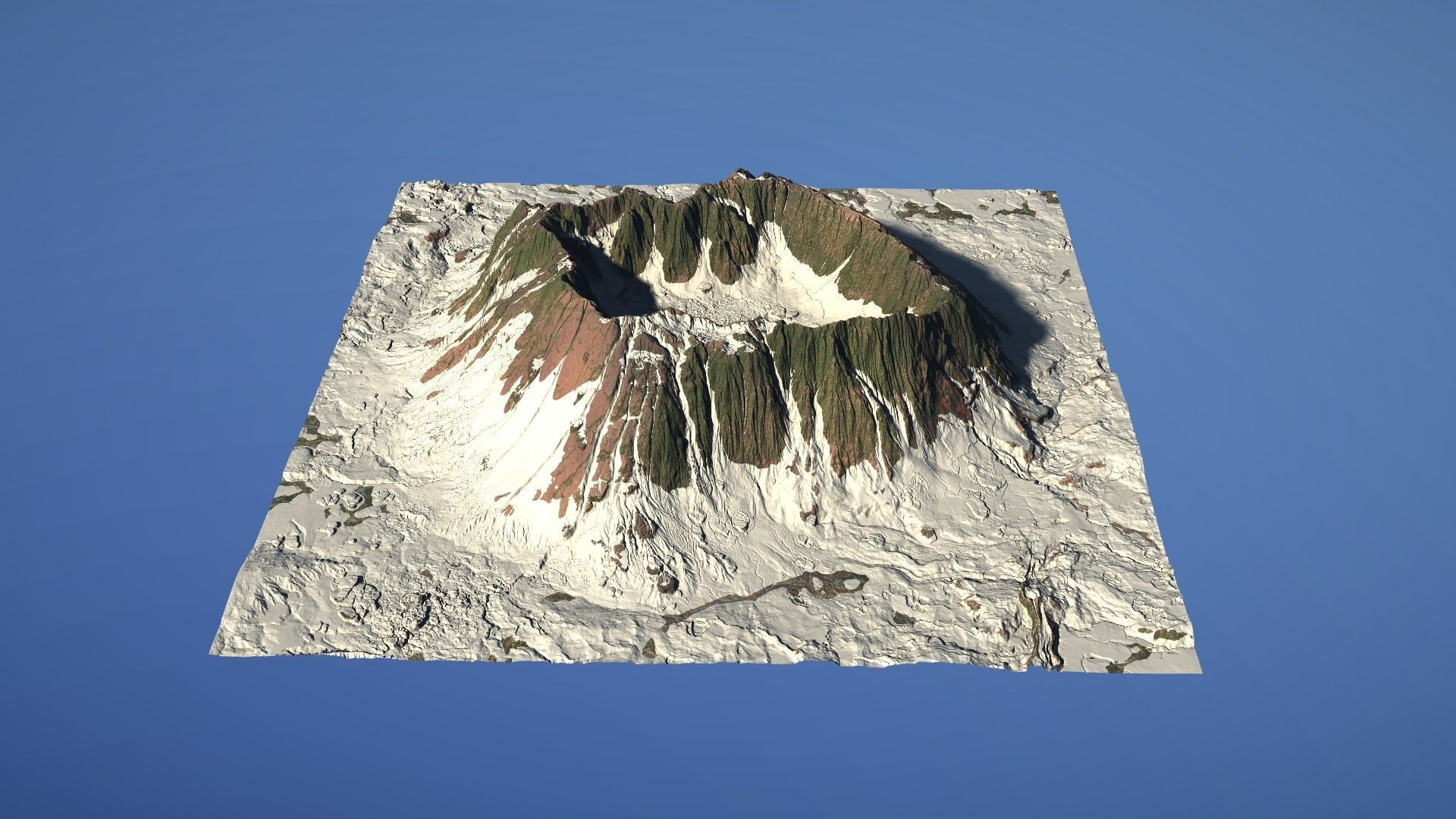 Landscape Environment Volcano Snow 09 Low-poly 3D model_14