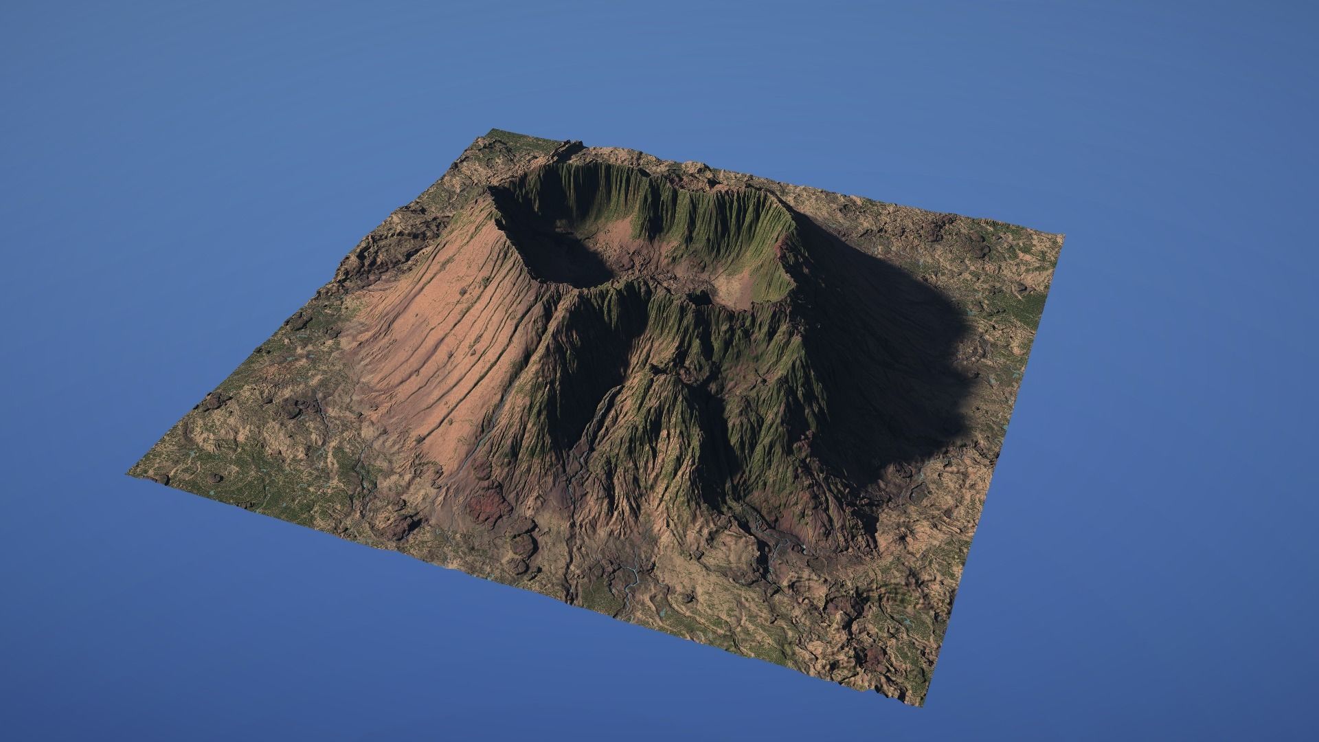 Landscape Environment Volcano Snow 09 Low-poly 3D model_3