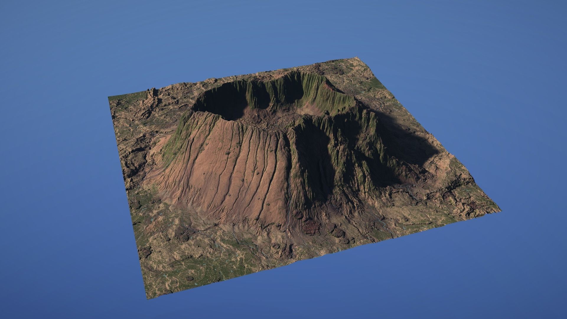 Landscape Environment Volcano Snow 09 Low-poly 3D model_4