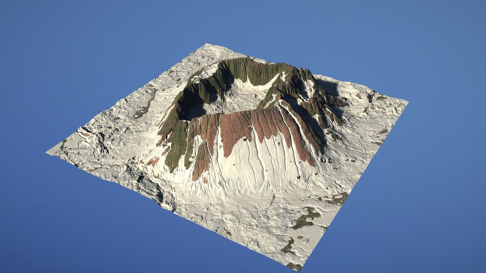 Landscape Environment Volcano Snow 09 Low-poly 3D model_17