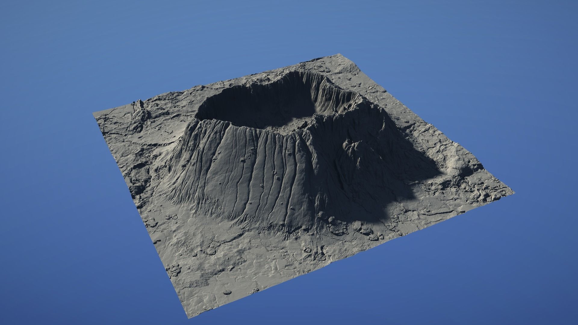 Landscape Environment Volcano Snow 09 Low-poly 3D model_21