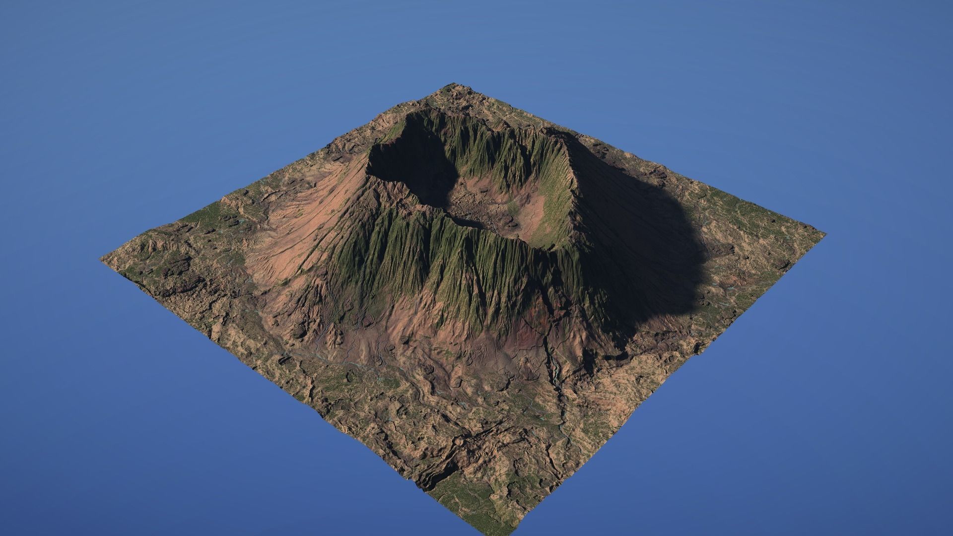 Landscape Environment Volcano Snow 09 Low-poly 3D model_9
