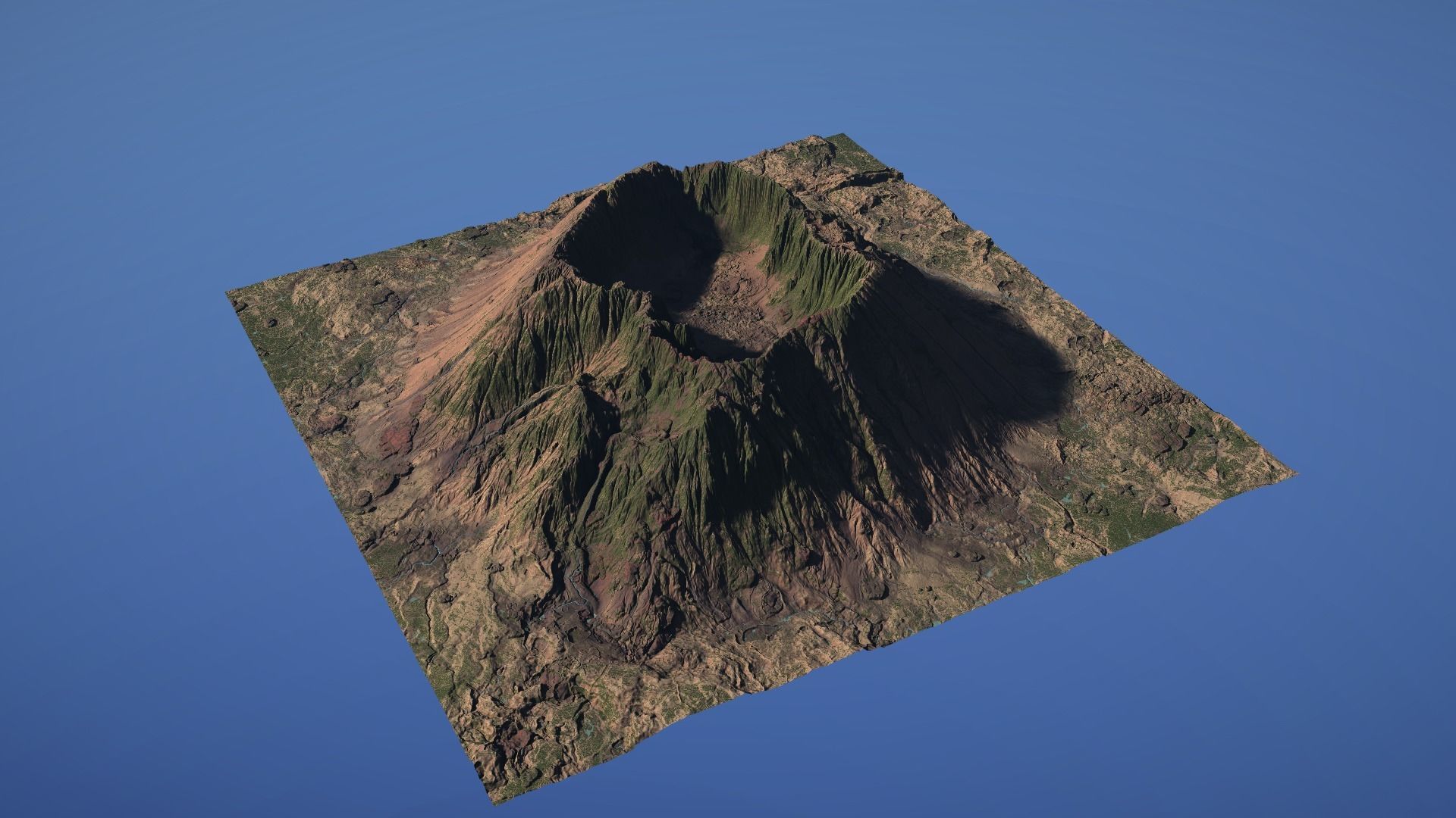 Landscape Environment Volcano Snow 09 Low-poly 3D model_1