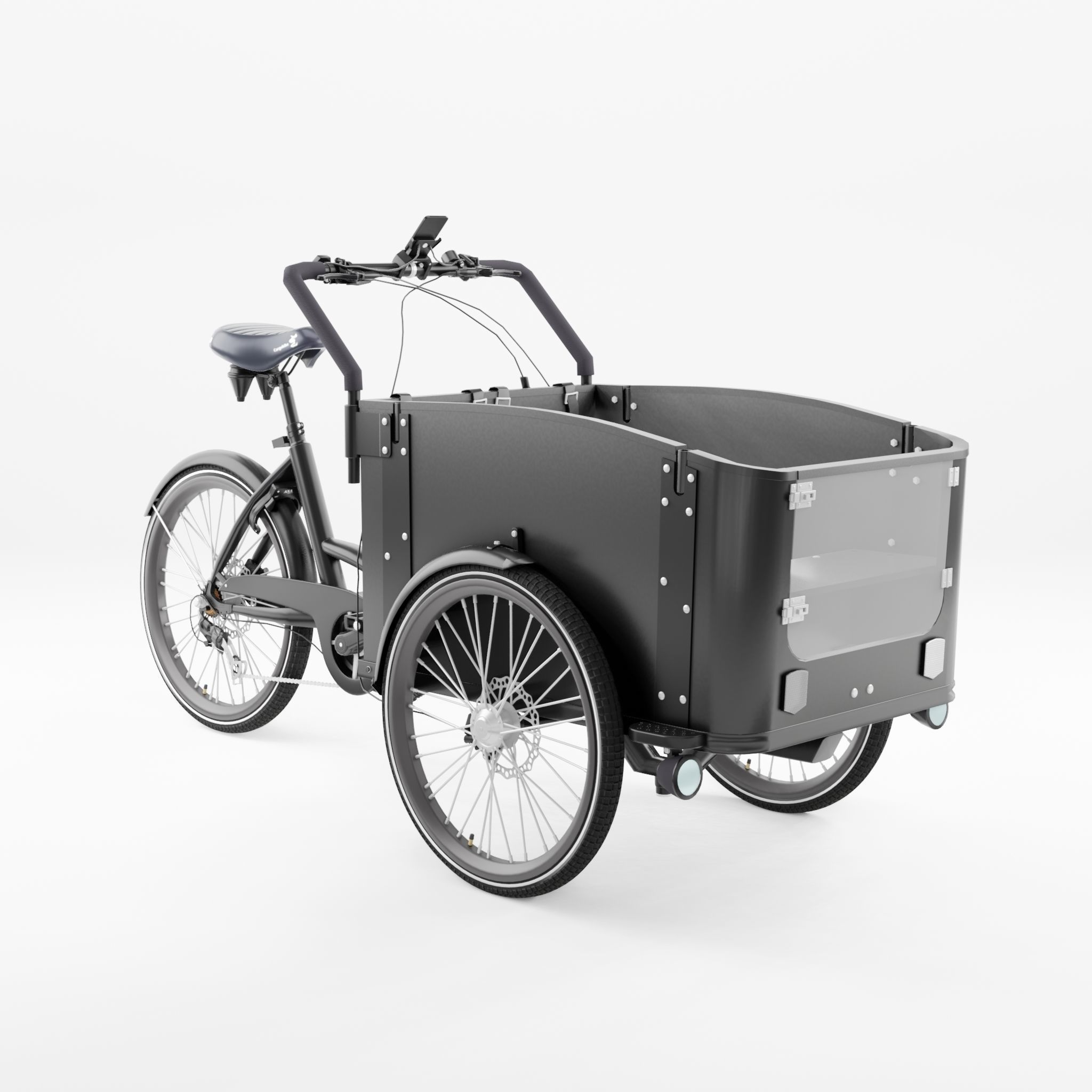 3D Model of Cargobike DeLight Dog Low-poly 3D model_2