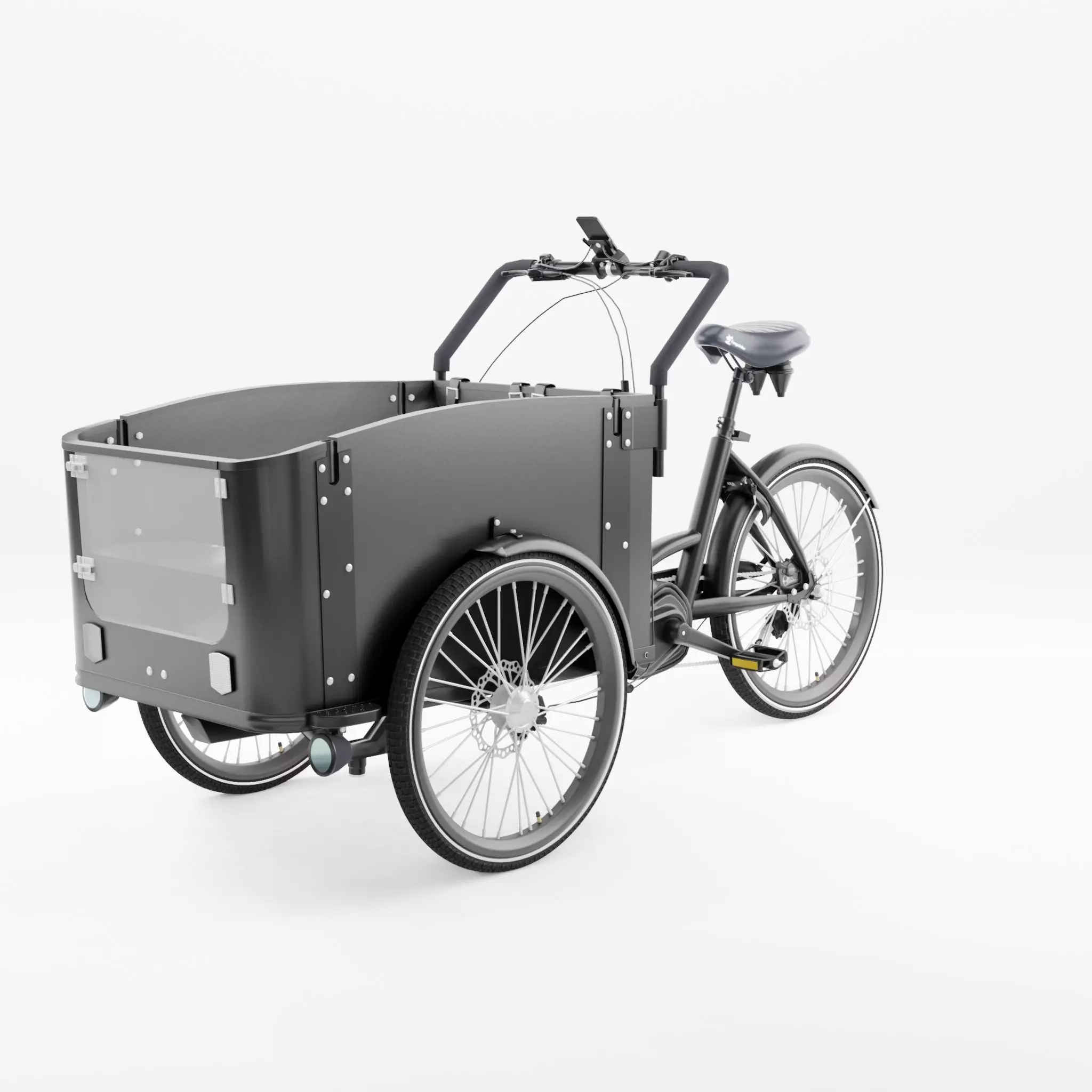 3D Model of Cargobike DeLight Dog Low-poly 3D model_0