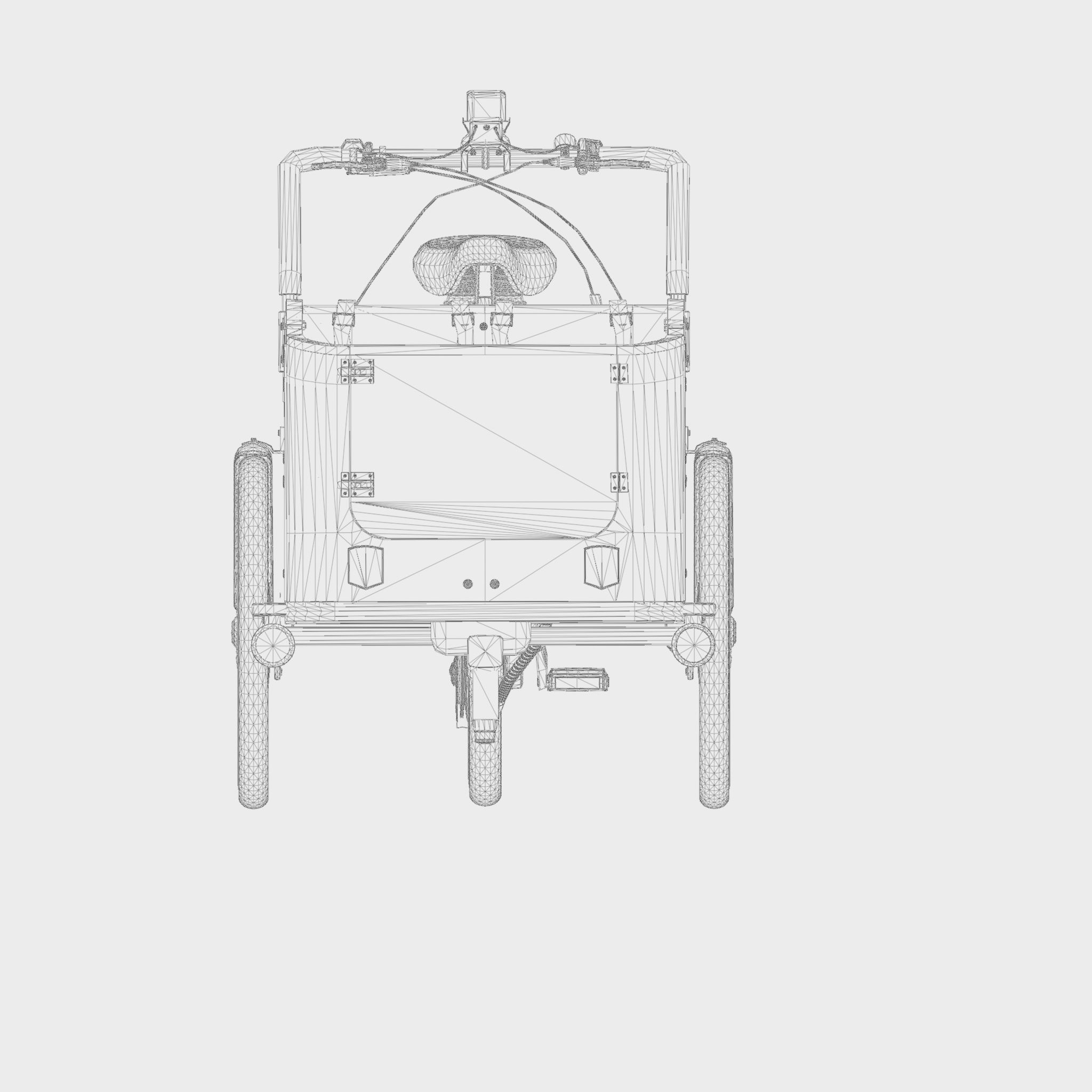 3D Model of Cargobike DeLight Dog Low-poly 3D model_5