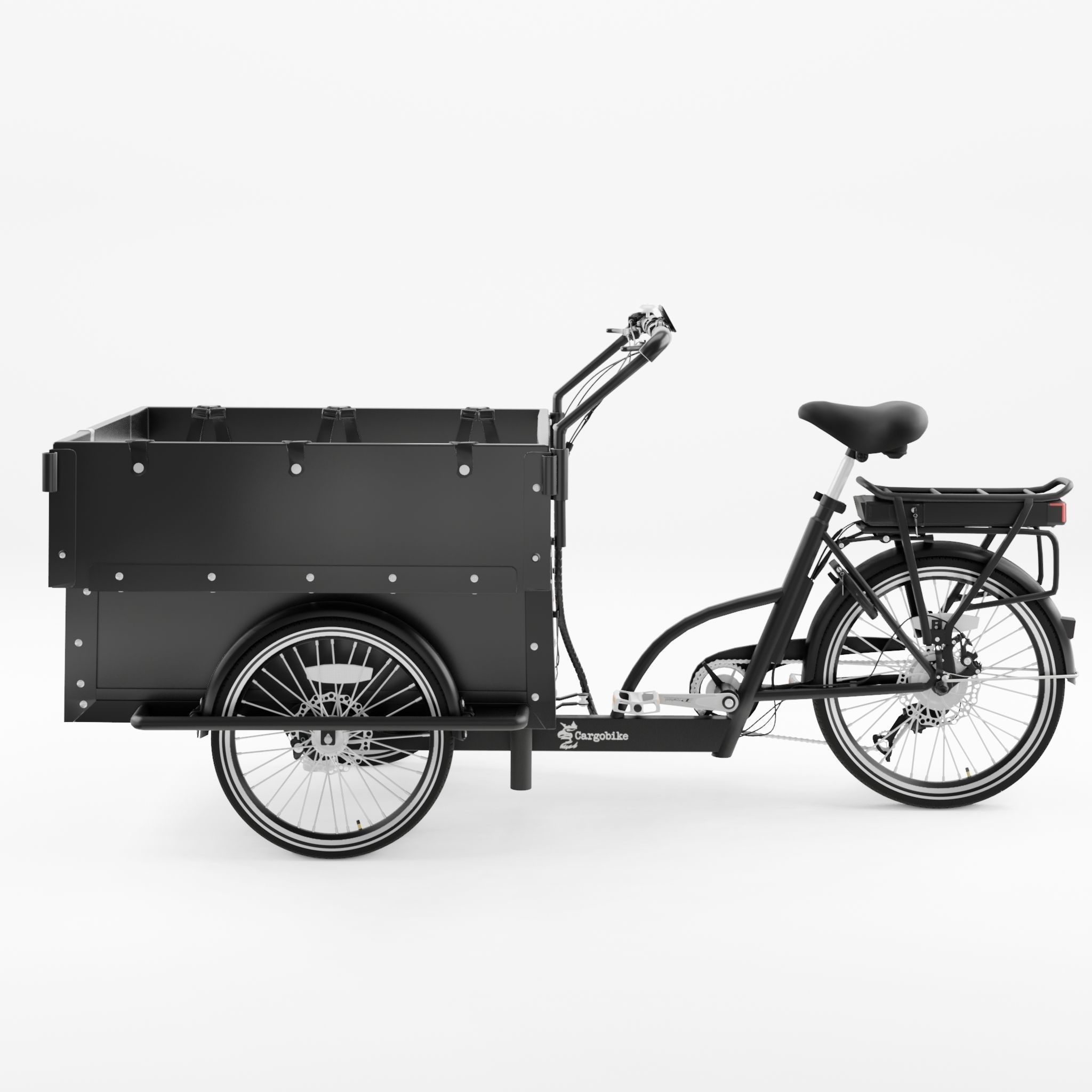 3D Model of Cargobike Kindergarden Low-poly 3D model_1