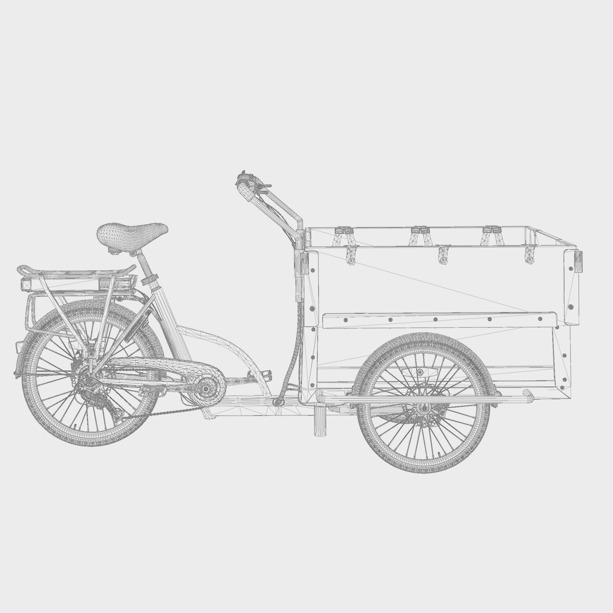3D Model of Cargobike Kindergarden Low-poly 3D model_7