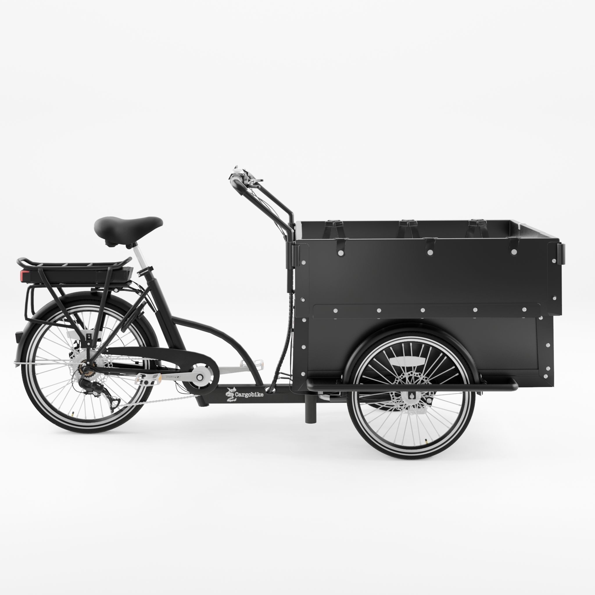 3D Model of Cargobike Kindergarden Low-poly 3D model_3