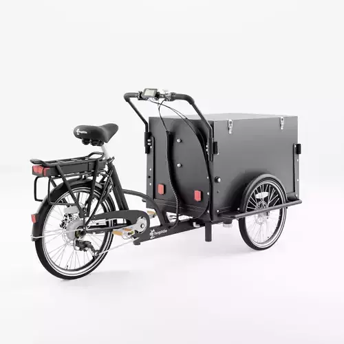 3D Model of Cargobike Box Low-poly 3D model