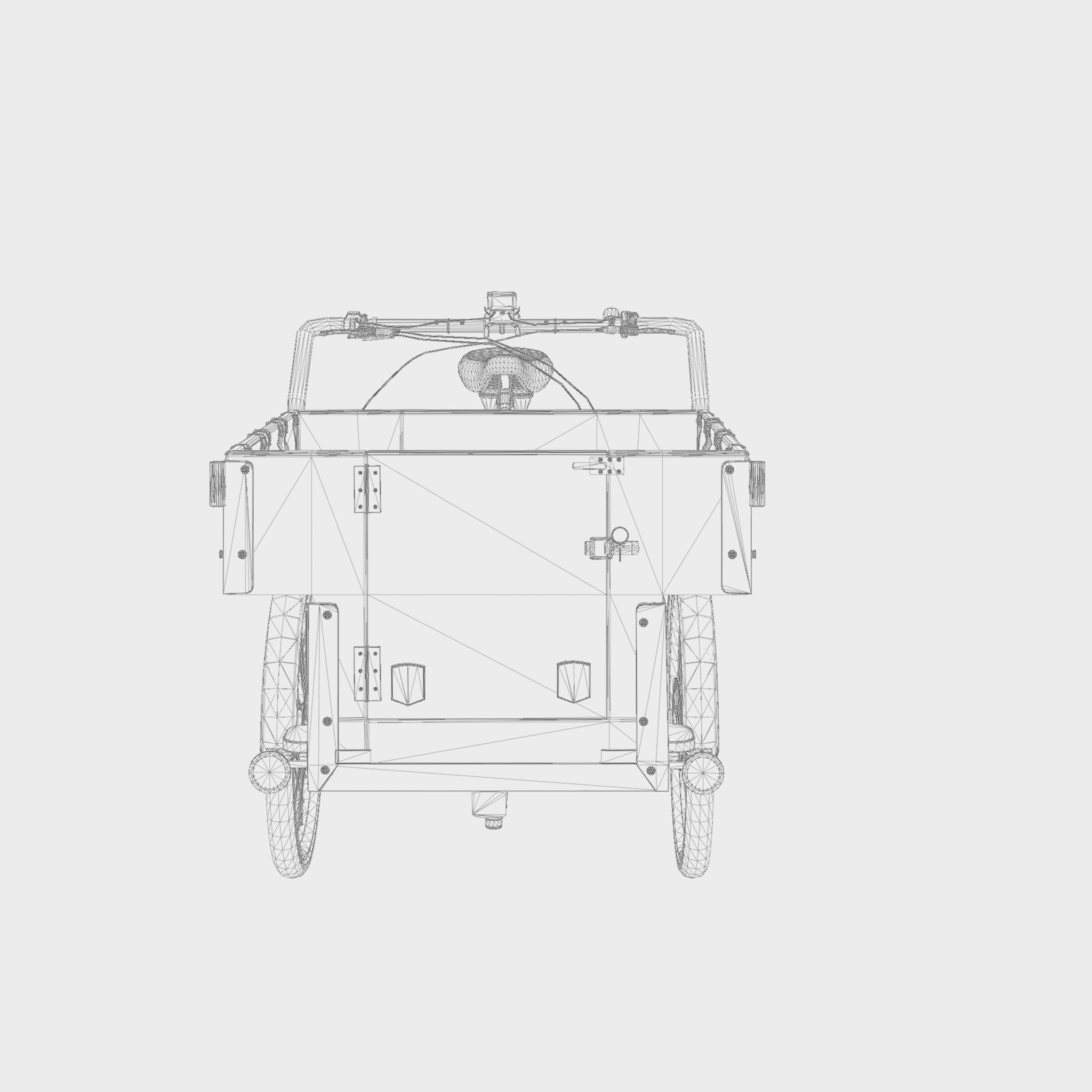 3D Model of Cargobike DeLight Kindergarden Low-poly 3D model_4