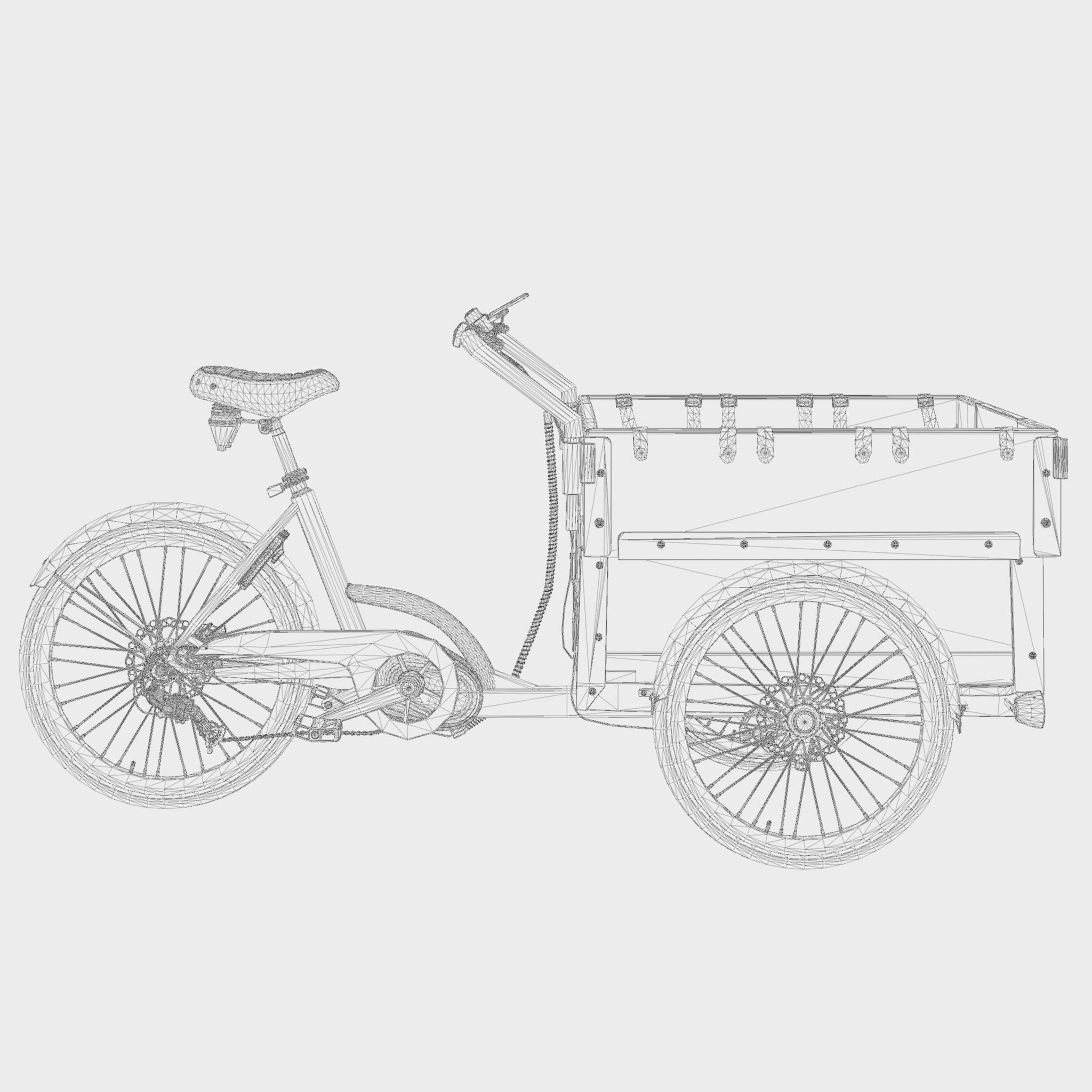 3D Model of Cargobike DeLight Kindergarden Low-poly 3D model_6