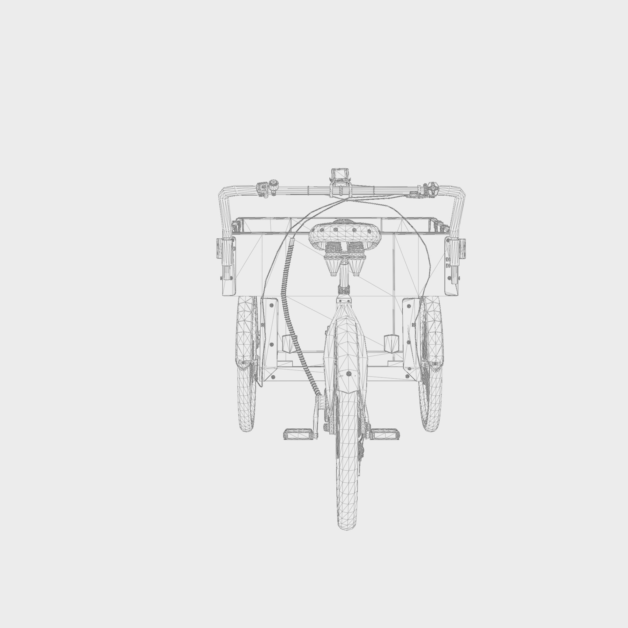 3D Model of Cargobike DeLight Kindergarden Low-poly 3D model_7