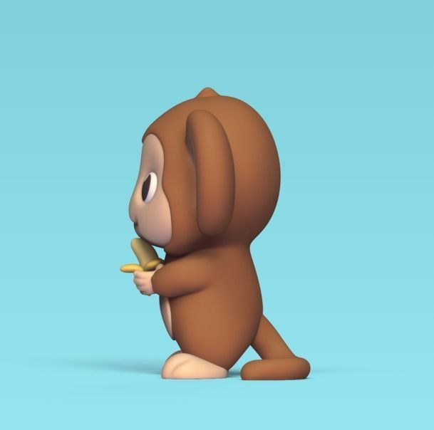 Monkey Banana 3D print model_2