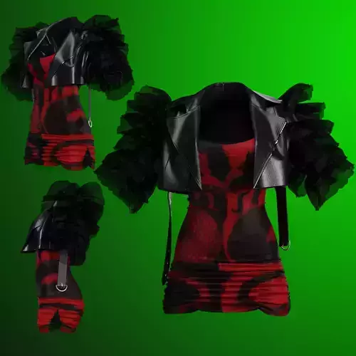 Jacket and Dress Look Fitted to Genesis8 Body Mesh