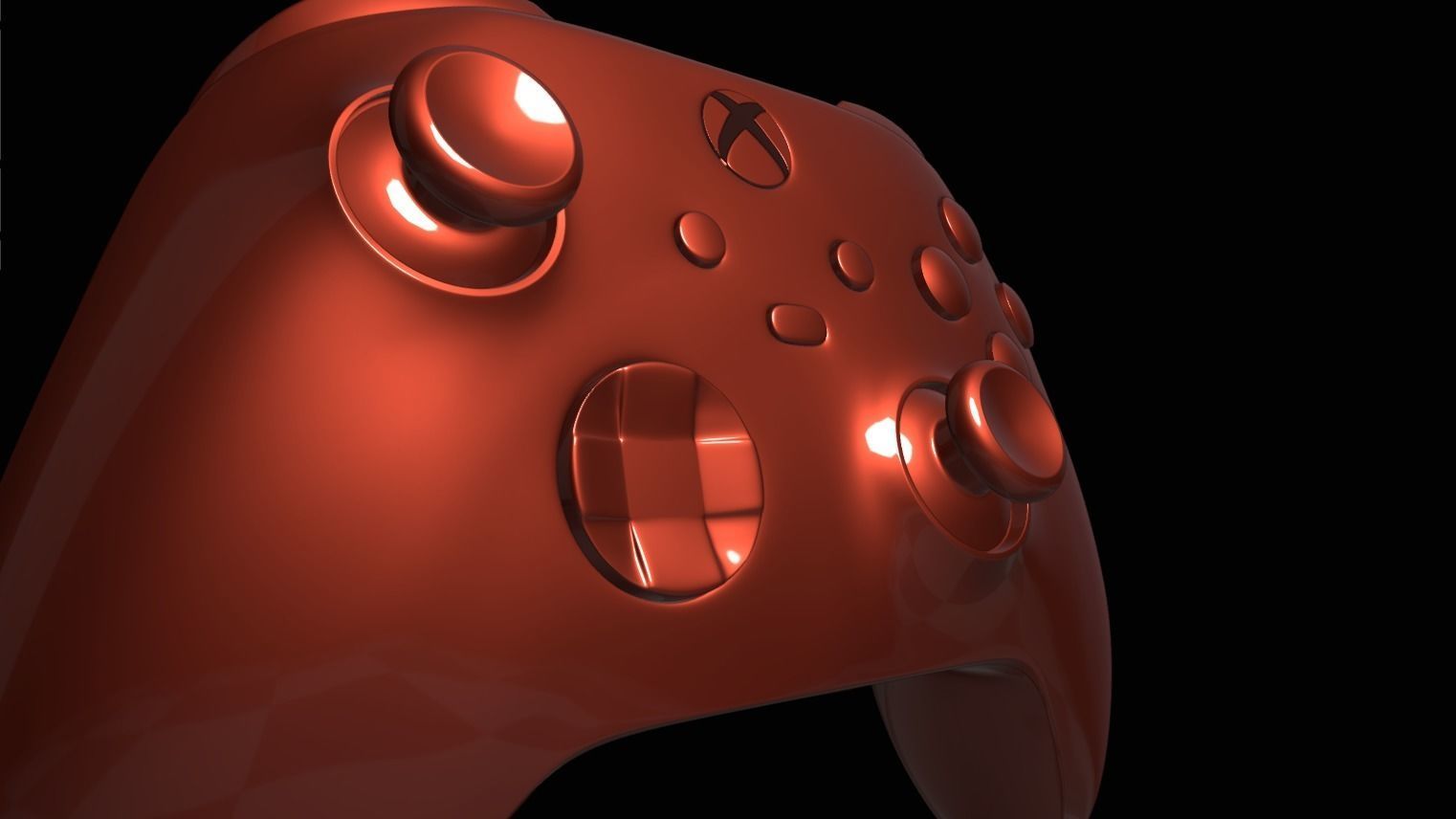 XBOX Series S-X Gamepad Low-poly 3D model_12