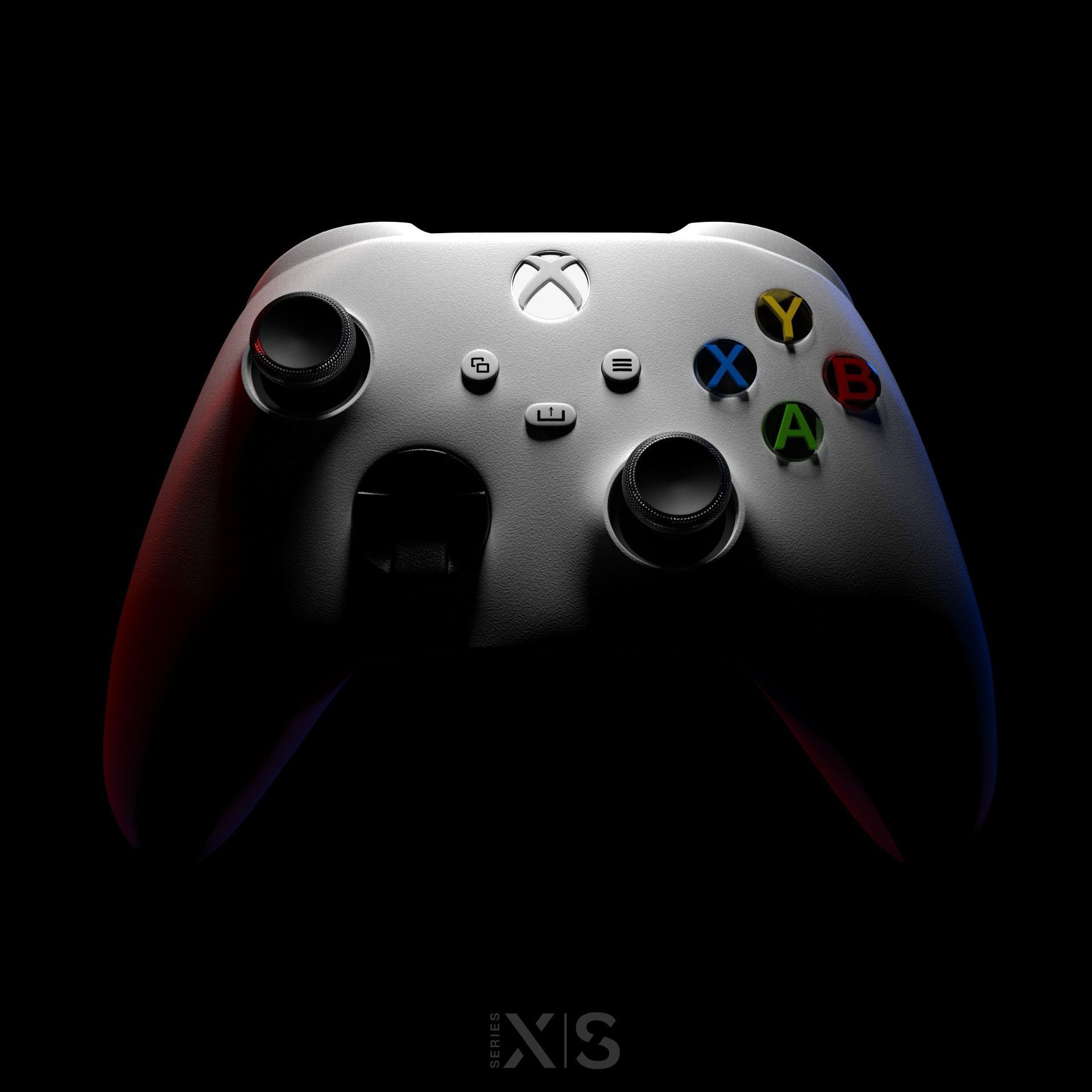 XBOX Series S-X Gamepad Low-poly 3D model_1