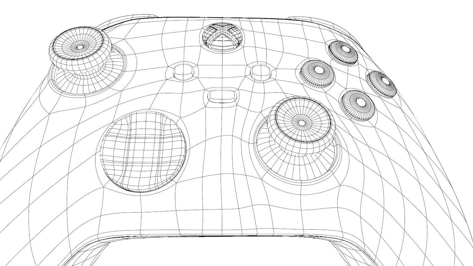 XBOX Series S-X Gamepad Low-poly 3D model_23