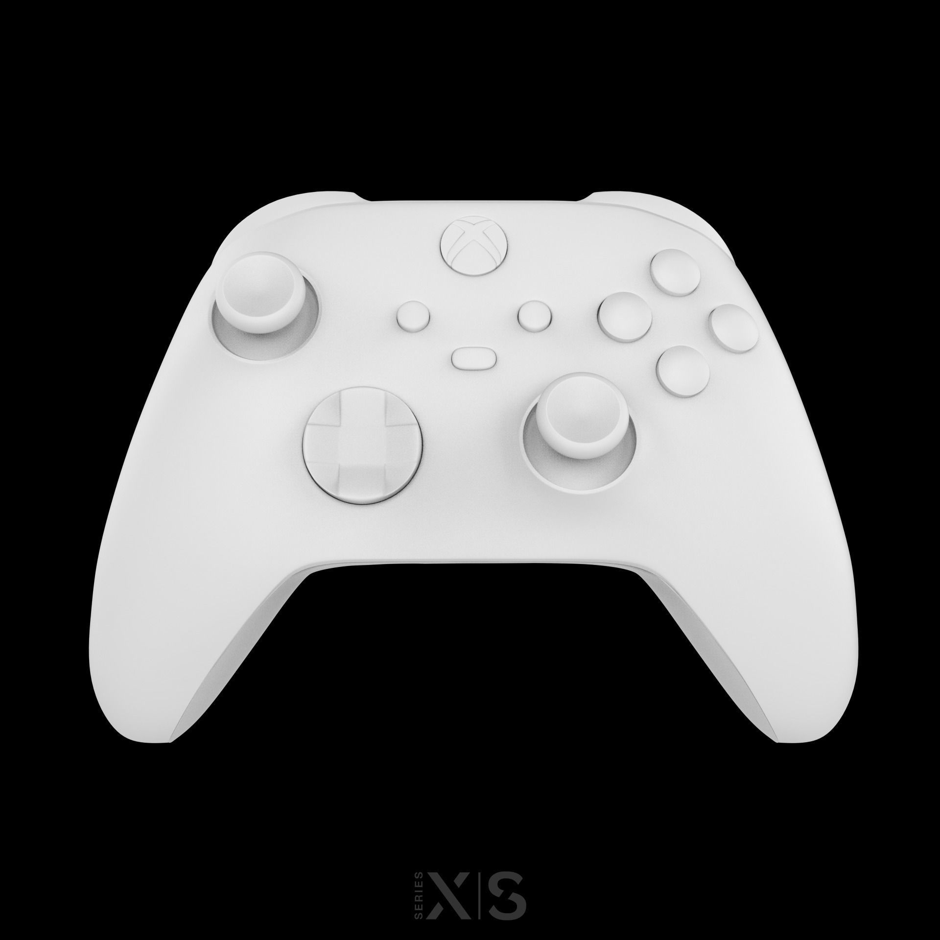 XBOX Series S-X Gamepad Low-poly 3D model_6