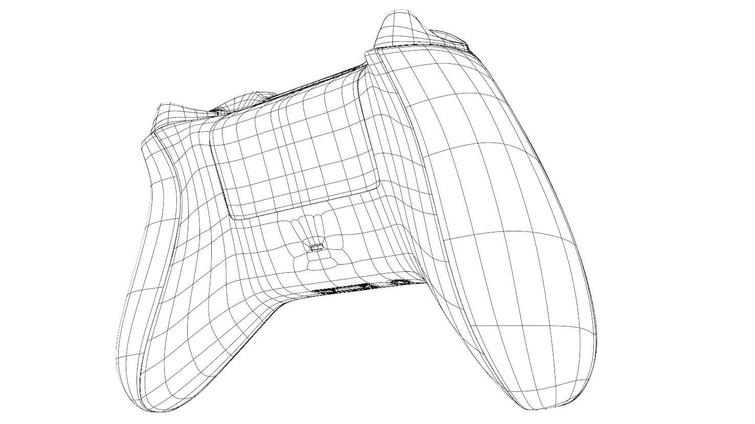 XBOX Series S-X Gamepad Low-poly 3D model_22