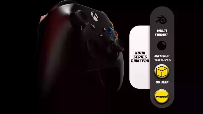 XBOX Series S-X Gamepad Low-poly 3D model