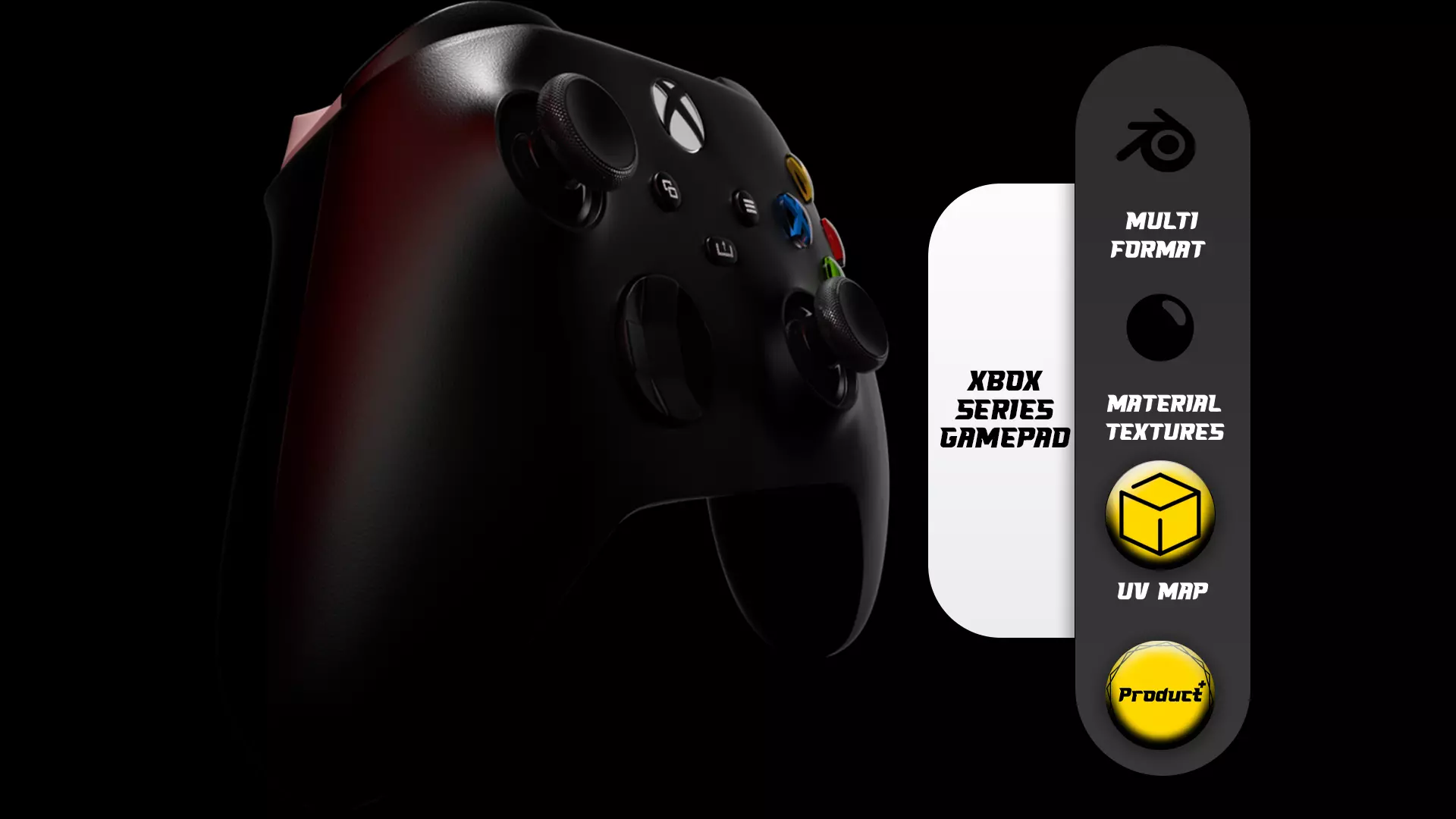 XBOX Series S-X Gamepad Low-poly 3D model_0