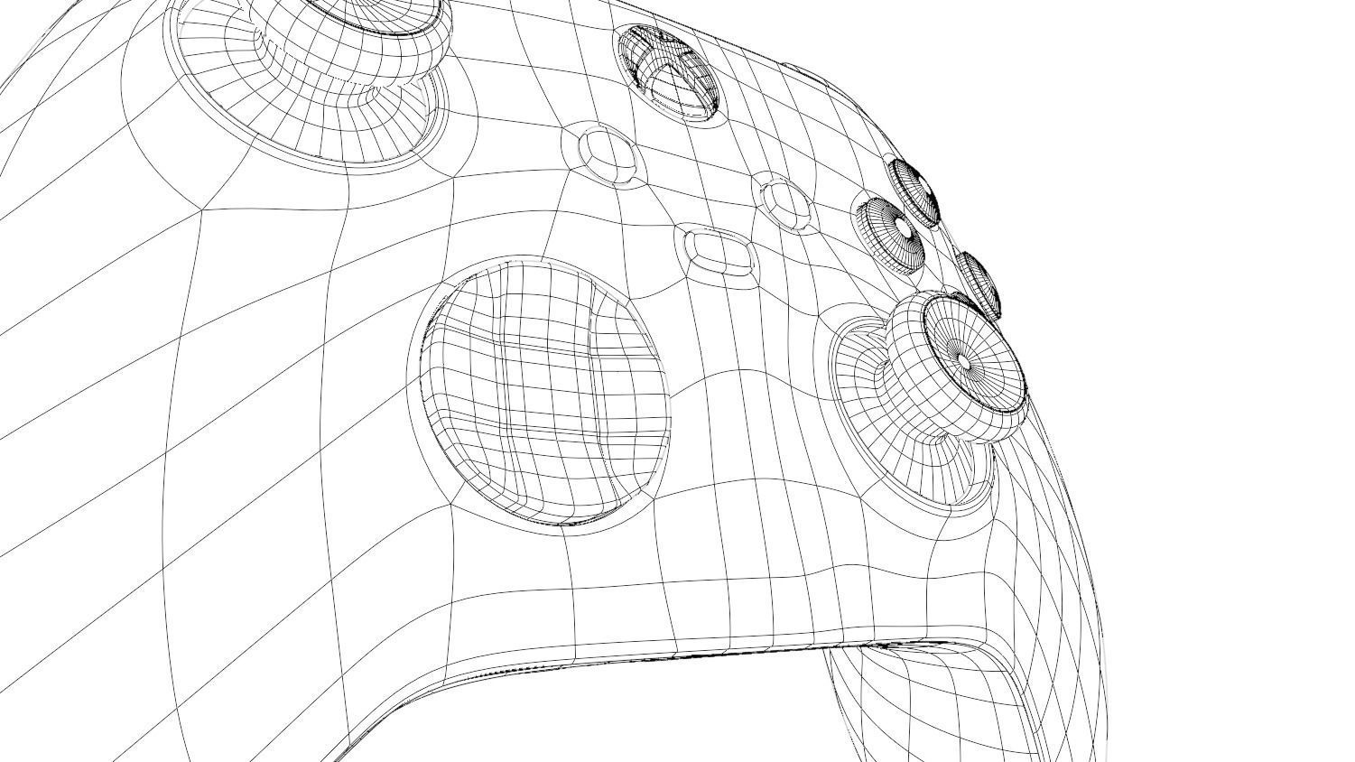 XBOX Series S-X Gamepad Low-poly 3D model_24